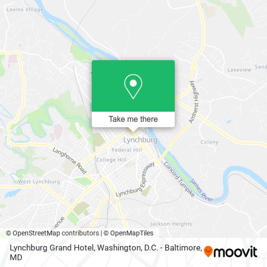 Lynchburg Grand Hotel map