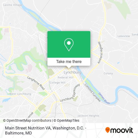 Mapa de Main Street Nutrition VA