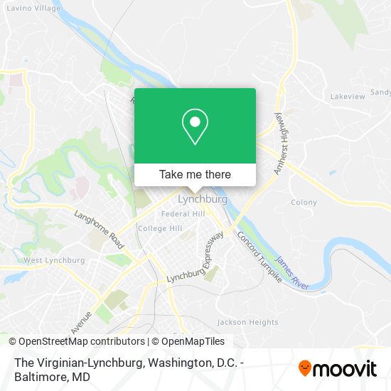 The Virginian-Lynchburg map