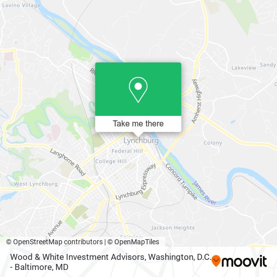 Wood & White Investment Advisors map