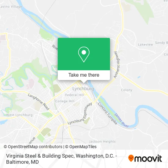 Virginia Steel & Building Spec map