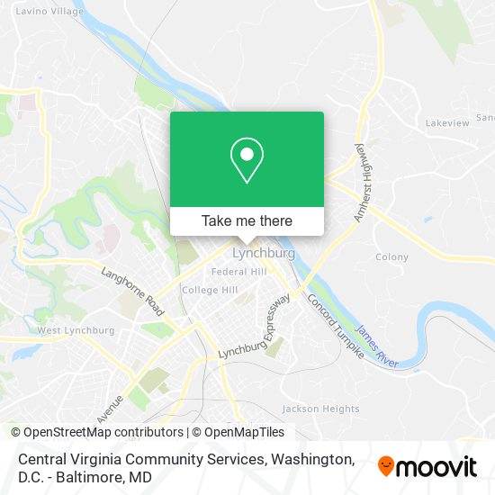 Central Virginia Community Services map