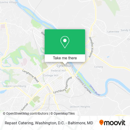 Repast Catering map