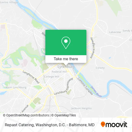 Repast Catering map
