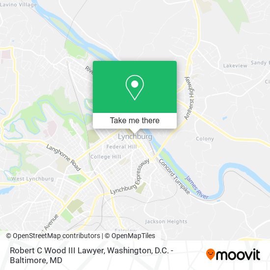 Mapa de Robert C Wood III Lawyer