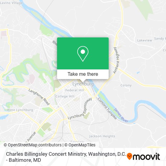 Mapa de Charles Billingsley Concert Ministry