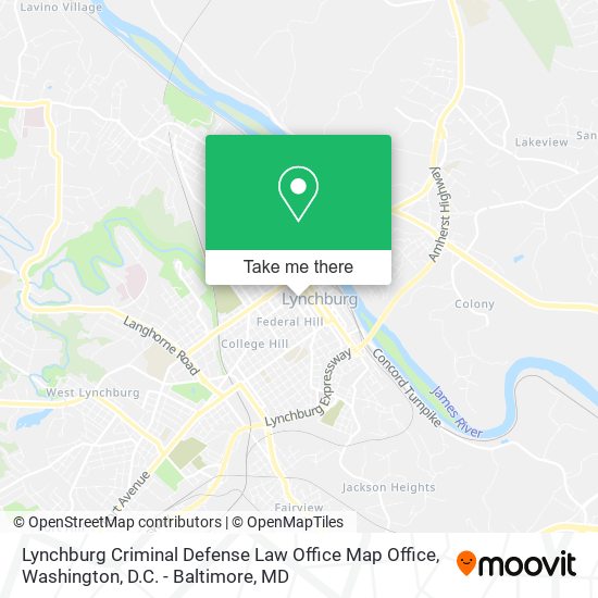 Lynchburg Criminal Defense Law Office Map Office map