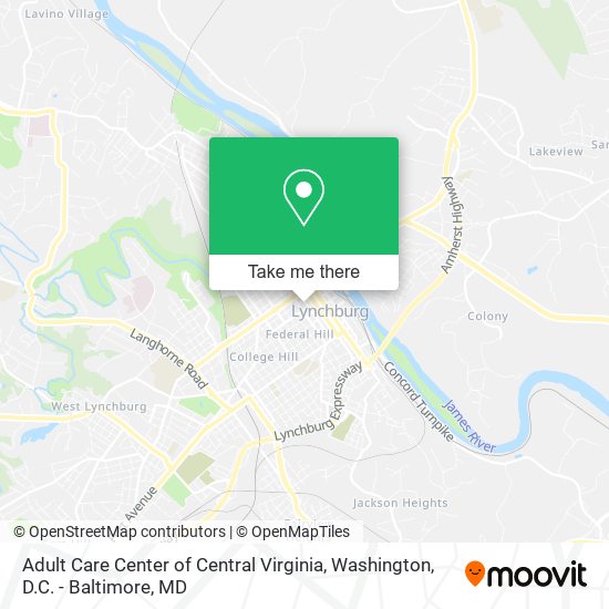 Mapa de Adult Care Center of Central Virginia