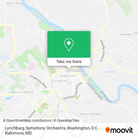 Lynchburg Symphony Orchestra map