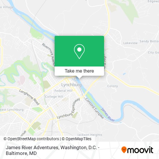 James River Adventures map
