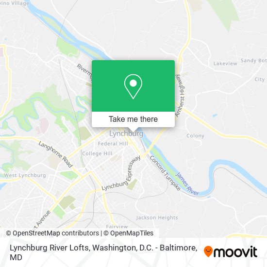 Lynchburg River Lofts map