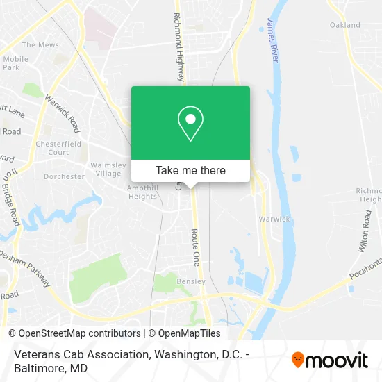 Veterans Cab Association map