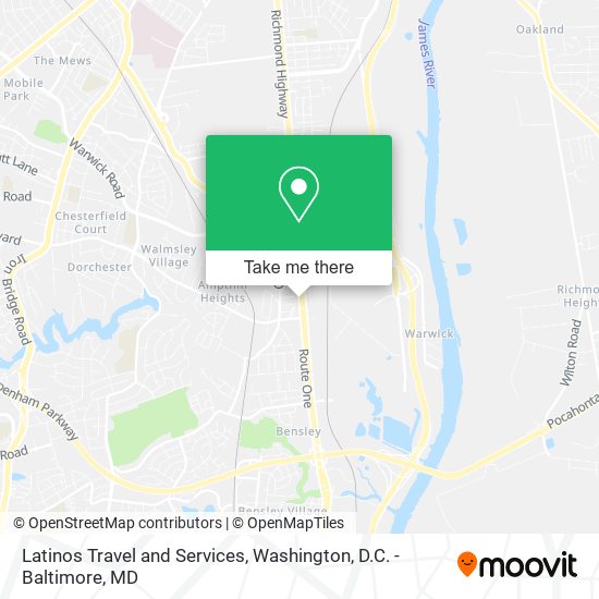 Latinos Travel and Services map