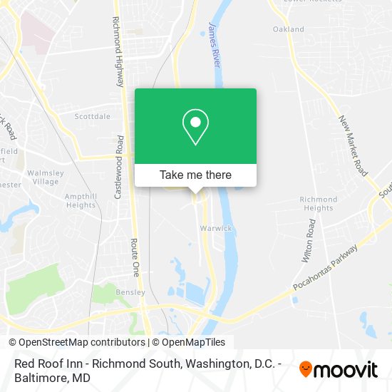 Mapa de Red Roof Inn - Richmond South