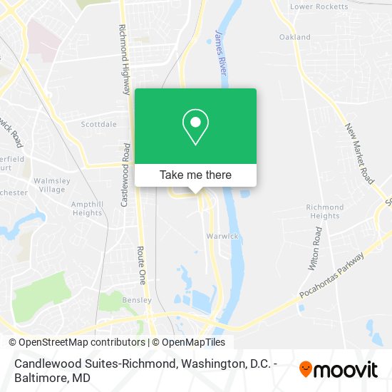Mapa de Candlewood Suites-Richmond