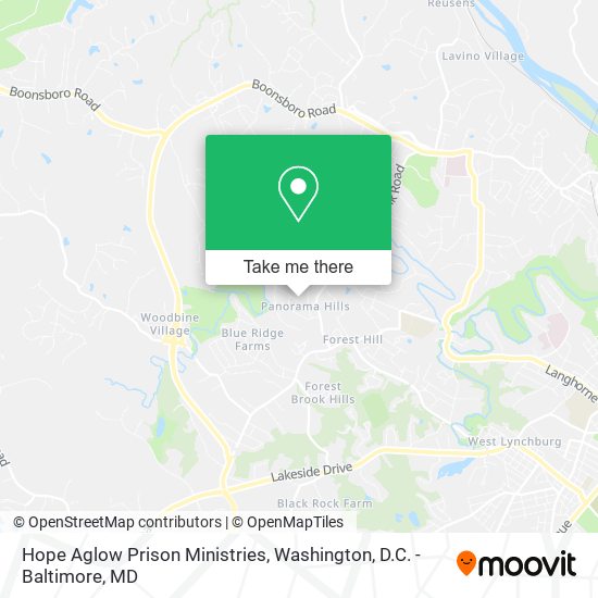Mapa de Hope Aglow Prison Ministries