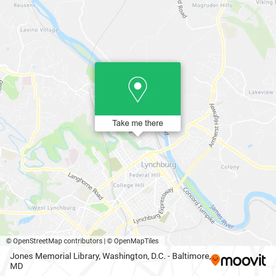 Jones Memorial Library map
