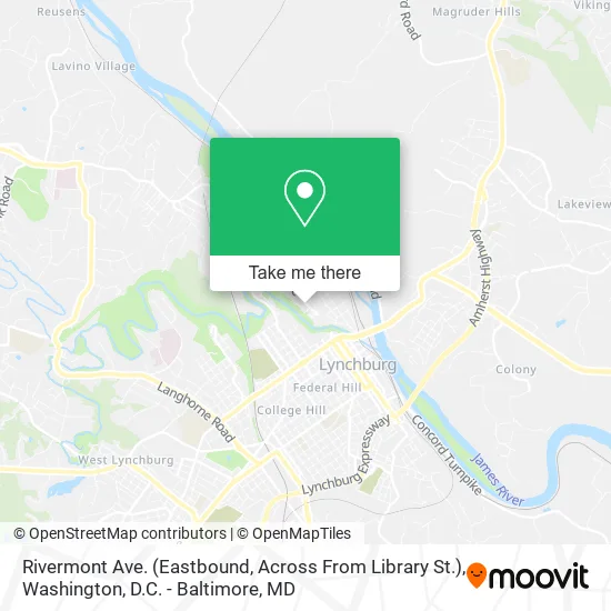 Rivermont Ave. (Eastbound, Across From Library St.) map