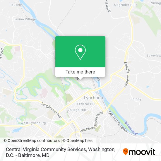 Mapa de Central Virginia Community Services