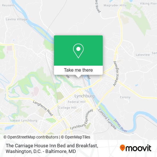 The Carriage House Inn Bed and Breakfast map