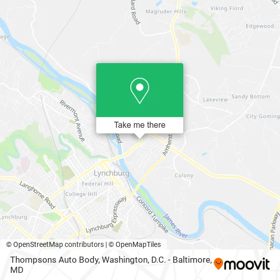 Thompsons Auto Body map