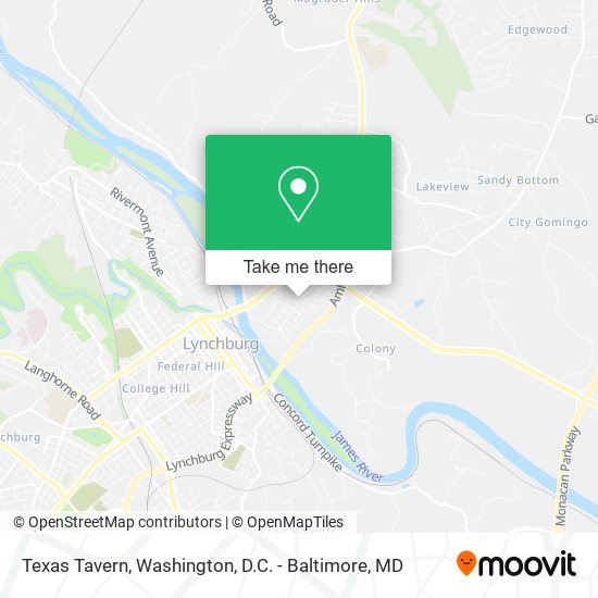 Texas Tavern map
