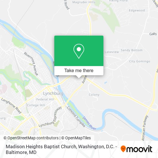Mapa de Madison Heights Baptist Church