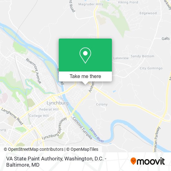 VA State Paint Authority map