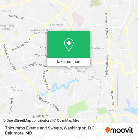 Thicumms Events and Sweets map