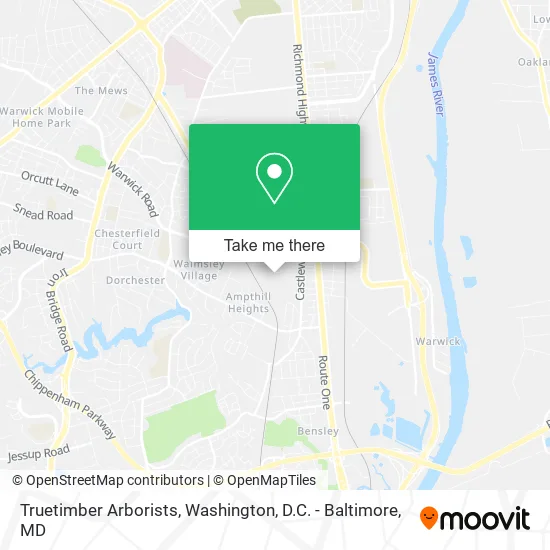 Truetimber Arborists map