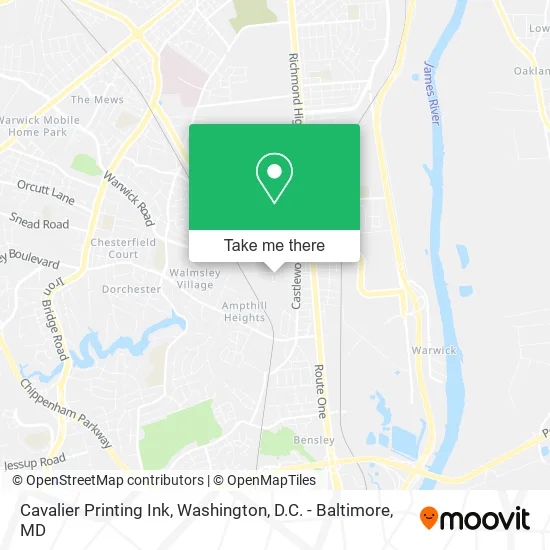 Cavalier Printing Ink map