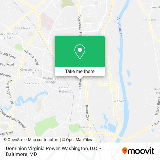Dominion Virginia Power map
