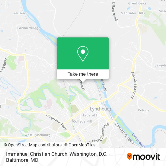 Immanuel Christian Church map
