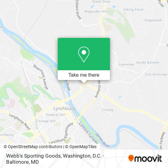 Webb's Sporting Goods map