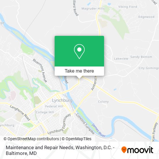 Mapa de Maintenance and Repair Needs