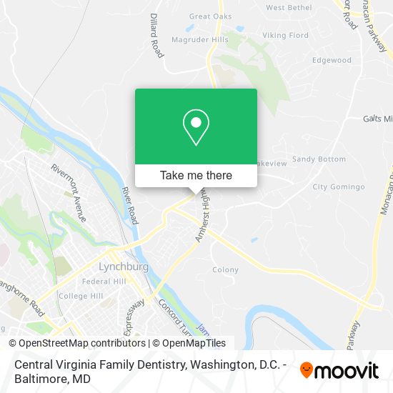 Central Virginia Family Dentistry map