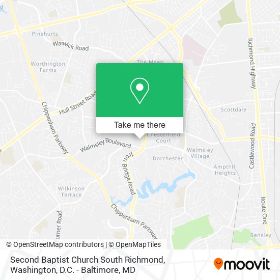 Second Baptist Church South Richmond map