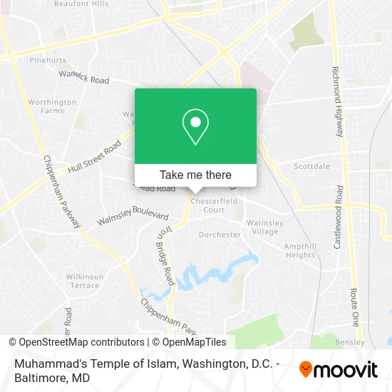 Muhammad's Temple of Islam map