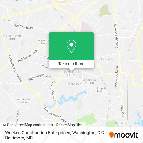Weekes Construction Enterprises map