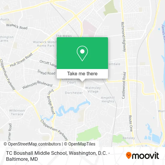 TC Boushall Middle School map