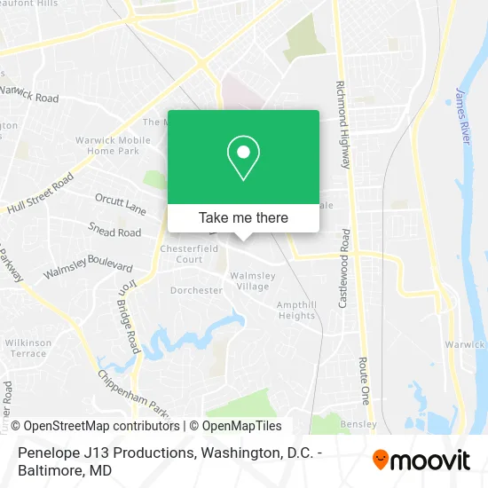 Penelope J13 Productions map