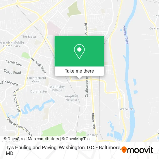 Ty's Hauling and Paving map