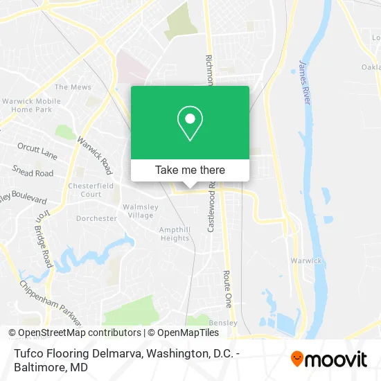 Tufco Flooring Delmarva map