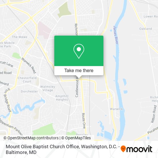 Mapa de Mount Olive Baptist Church Office
