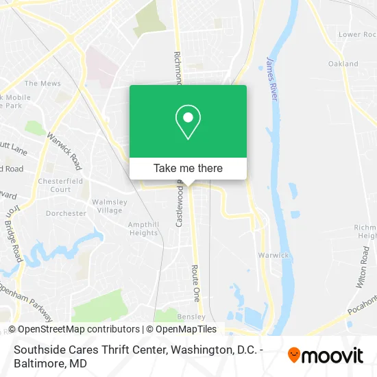 Southside Cares Thrift Center map