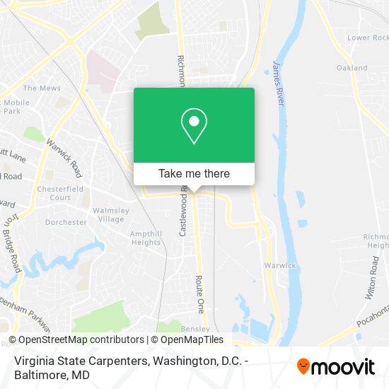 Virginia State Carpenters map