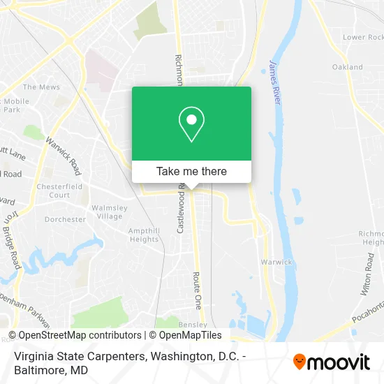 Virginia State Carpenters map