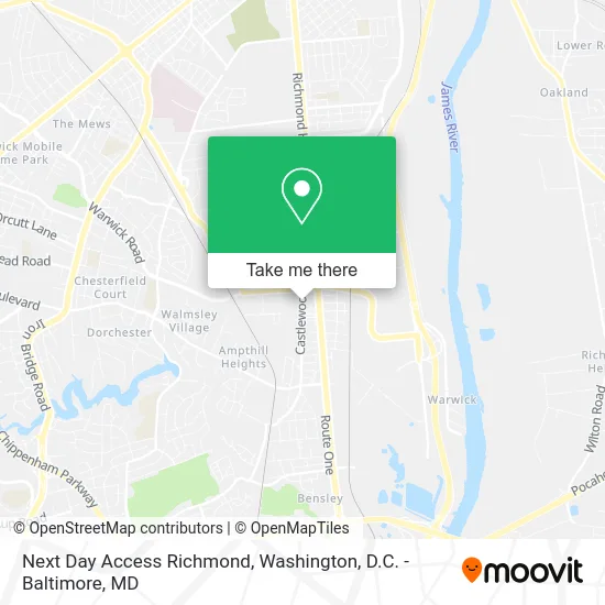 Next Day Access Richmond map