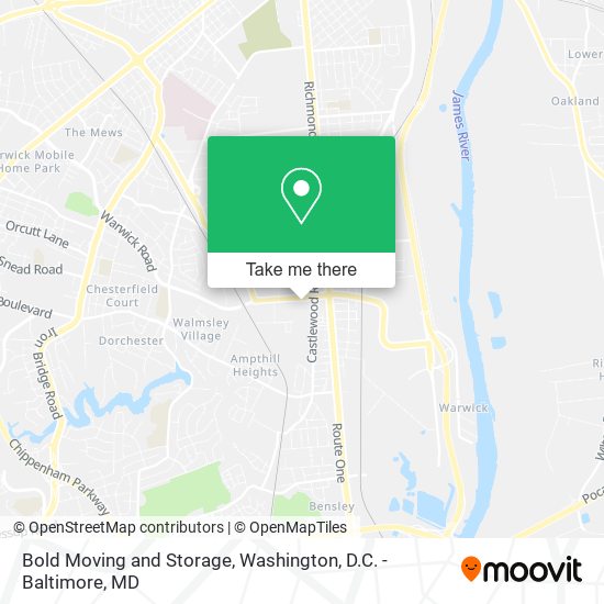 Bold Moving and Storage map