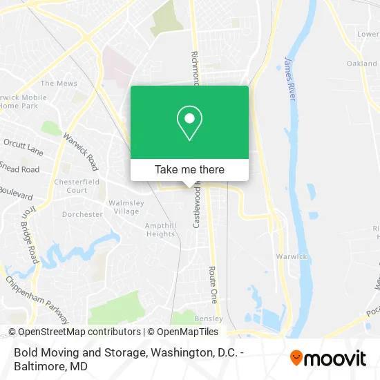 Bold Moving and Storage map